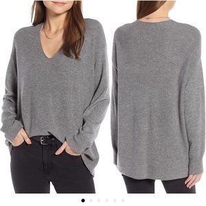 Something Navy V-Neck Sweater